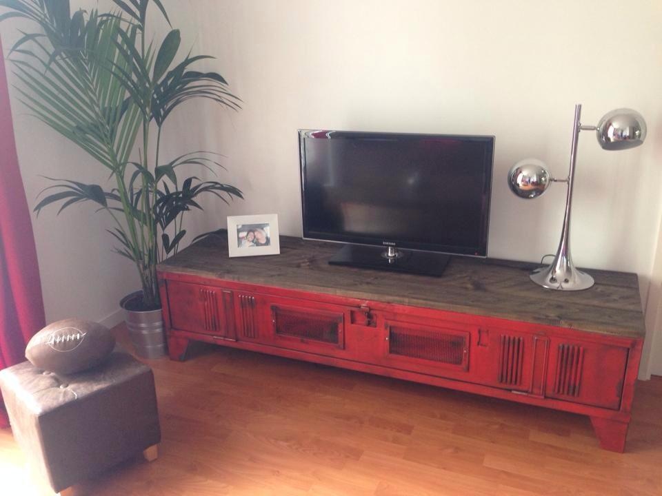 meubles tv industriel bois et metal l